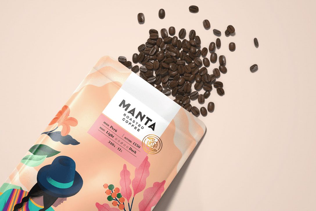 MANTA咖啡豆包装咖啡包装设计(图1)