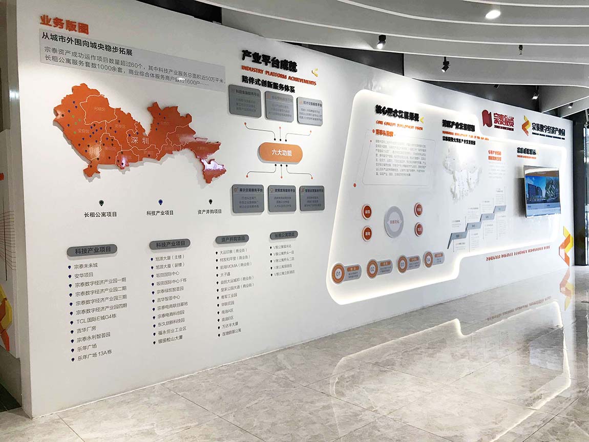 宗泰投资企业文化墙设计制作(图1)