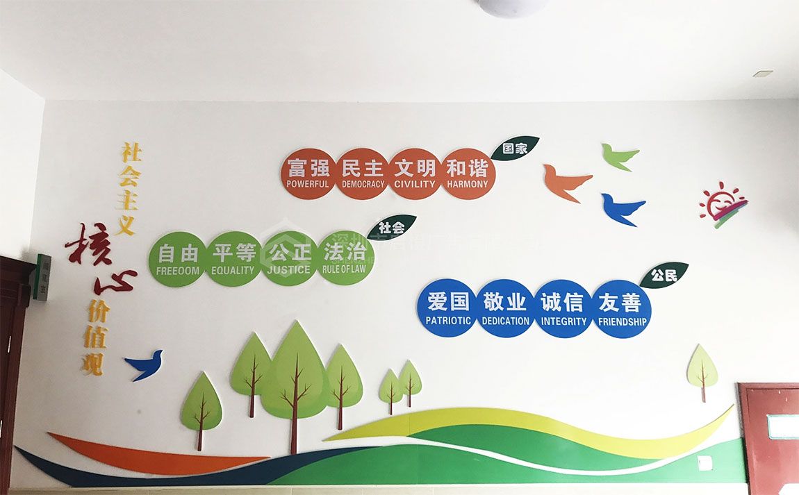 社会主义社心价值观学校文化墙