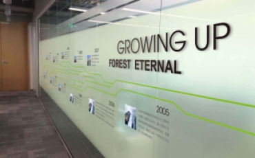 森华易腾互联网公司文化墙设计上墙案例