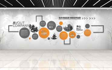 深圳公司简约文化墙设计创意效果图片赏析