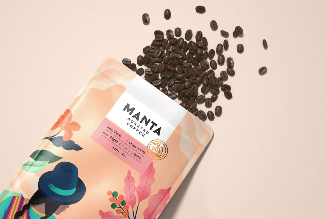 MANTA咖啡豆包装咖啡包装设计(图1)