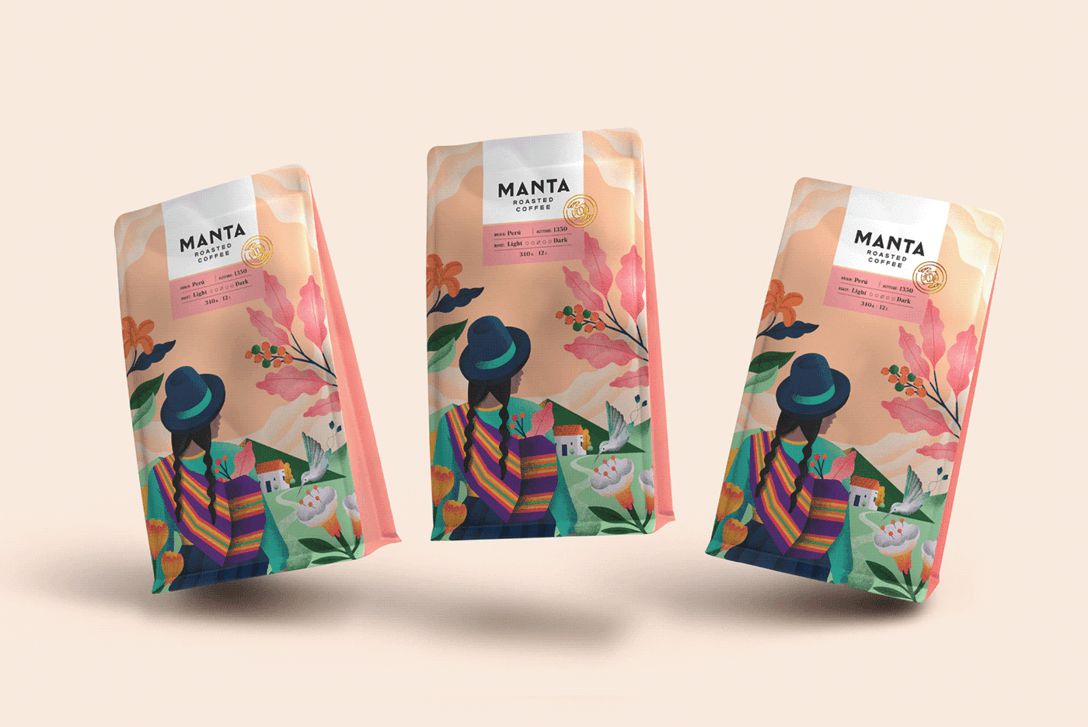 MANTA咖啡豆包装咖啡包装设计(图7)